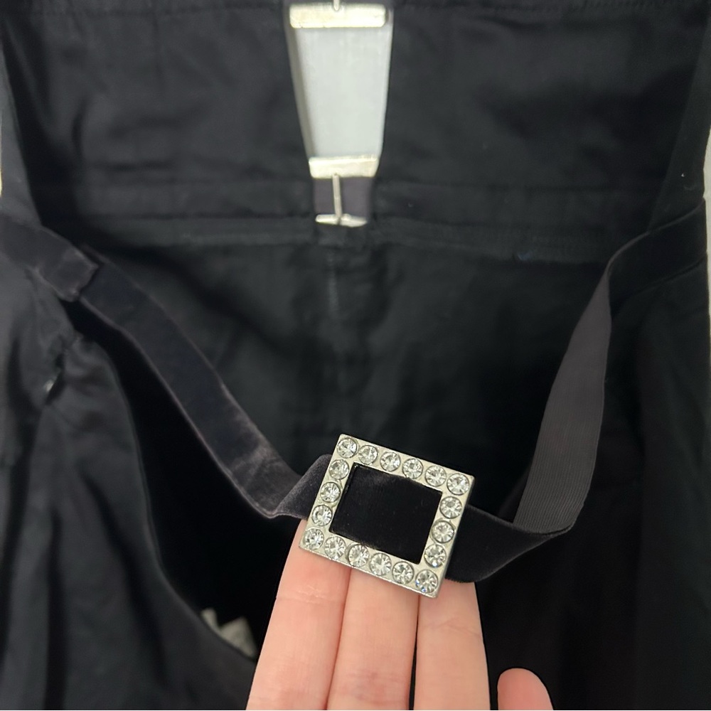 Anthropologie Maeve Glam Buckle Pinafore Mini Dress - Picture 13 of 16